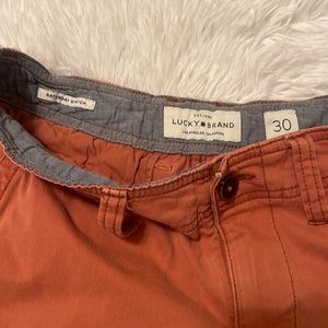 Shorts - Lucky Brand Mens Saturday Stretch Chino Khaki Shorts Size 30